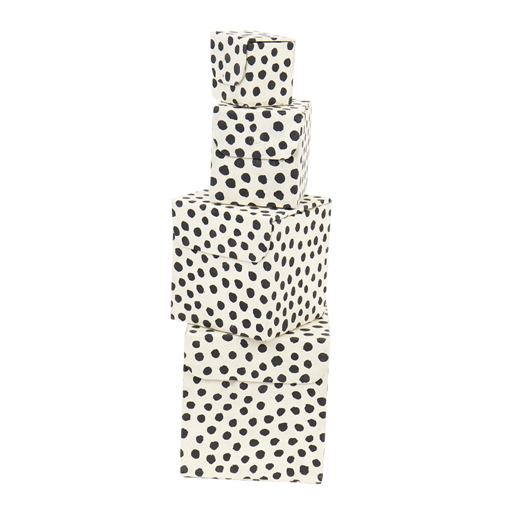 Prick Förvaringslådor 4-pack Svart