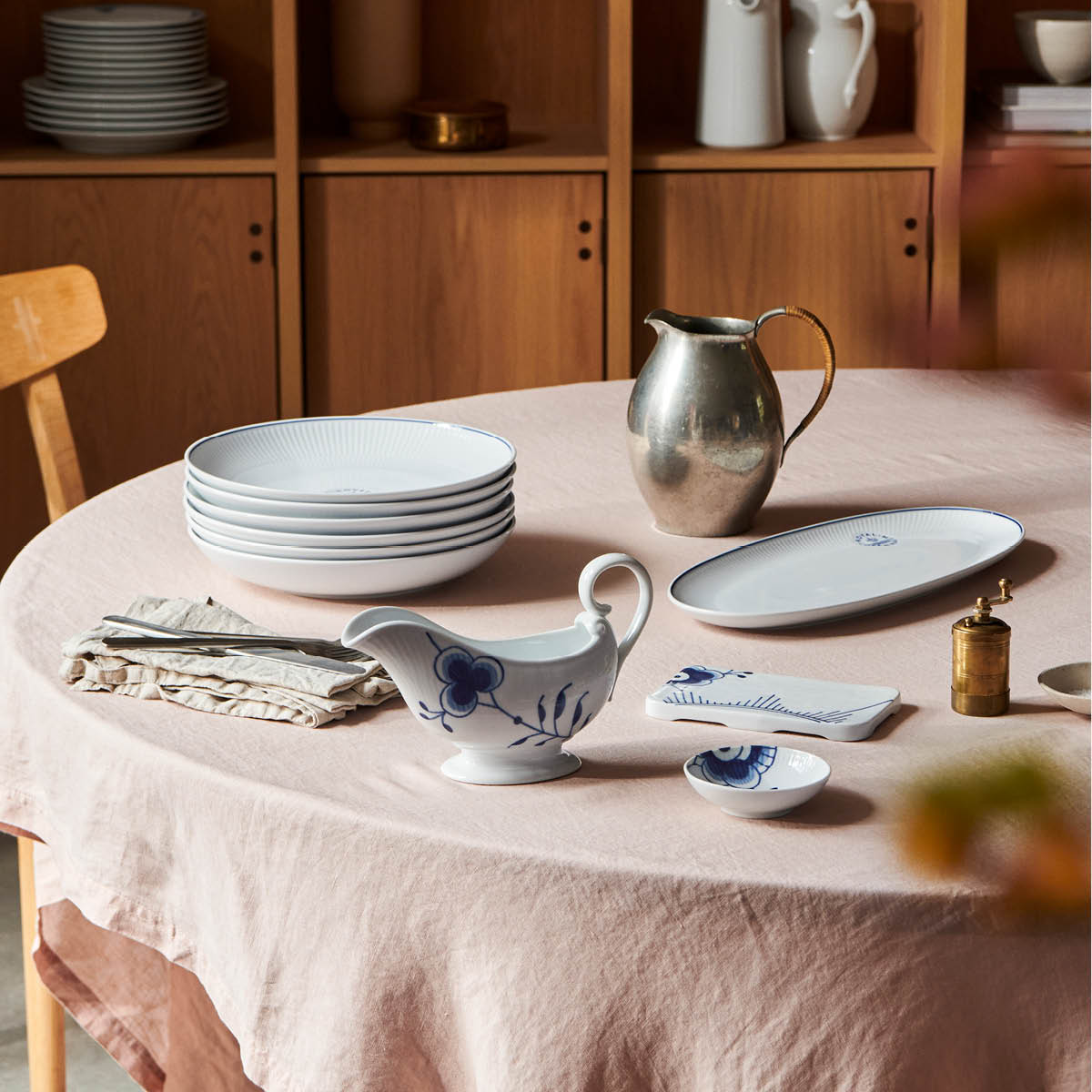 Blue Fluted Mega Skål 9 cl