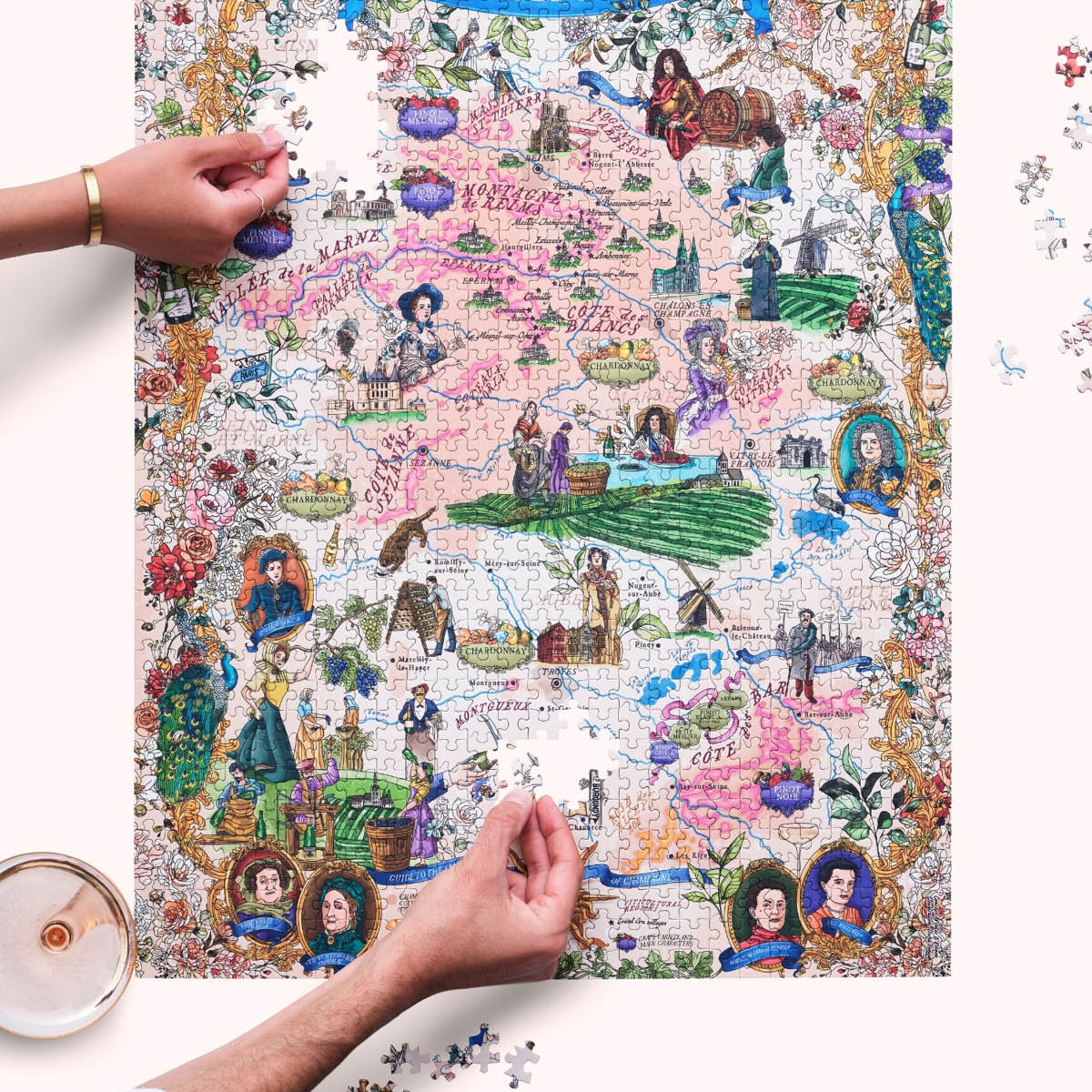 Vinpussel - Champagne 1000 bitar Beige