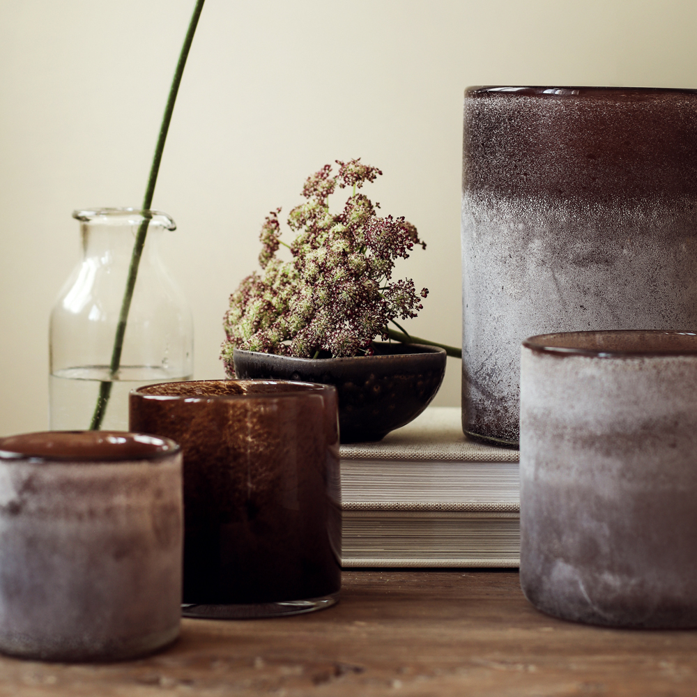 Frost Ljuslykta 9x9 cm Brown