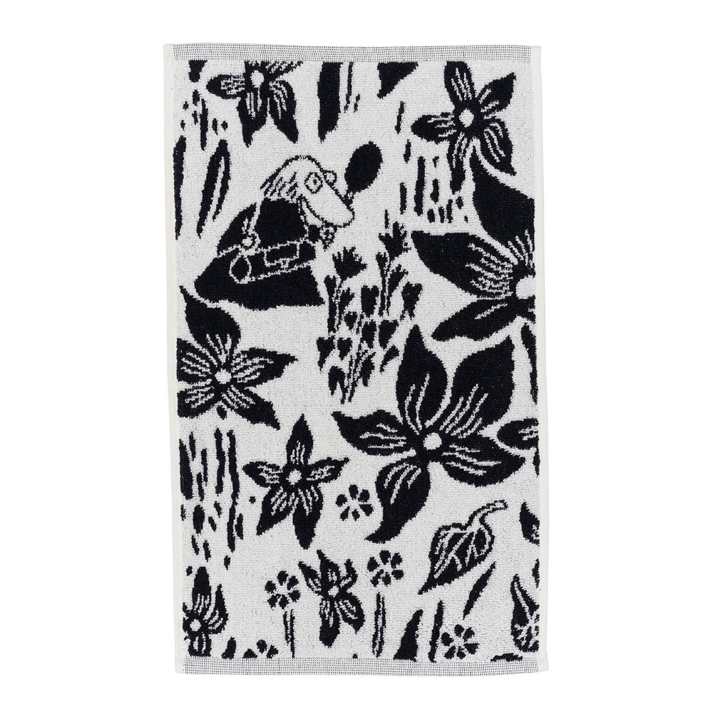 Mumin Handduk 30x50 cm Lilja Svart/Vit