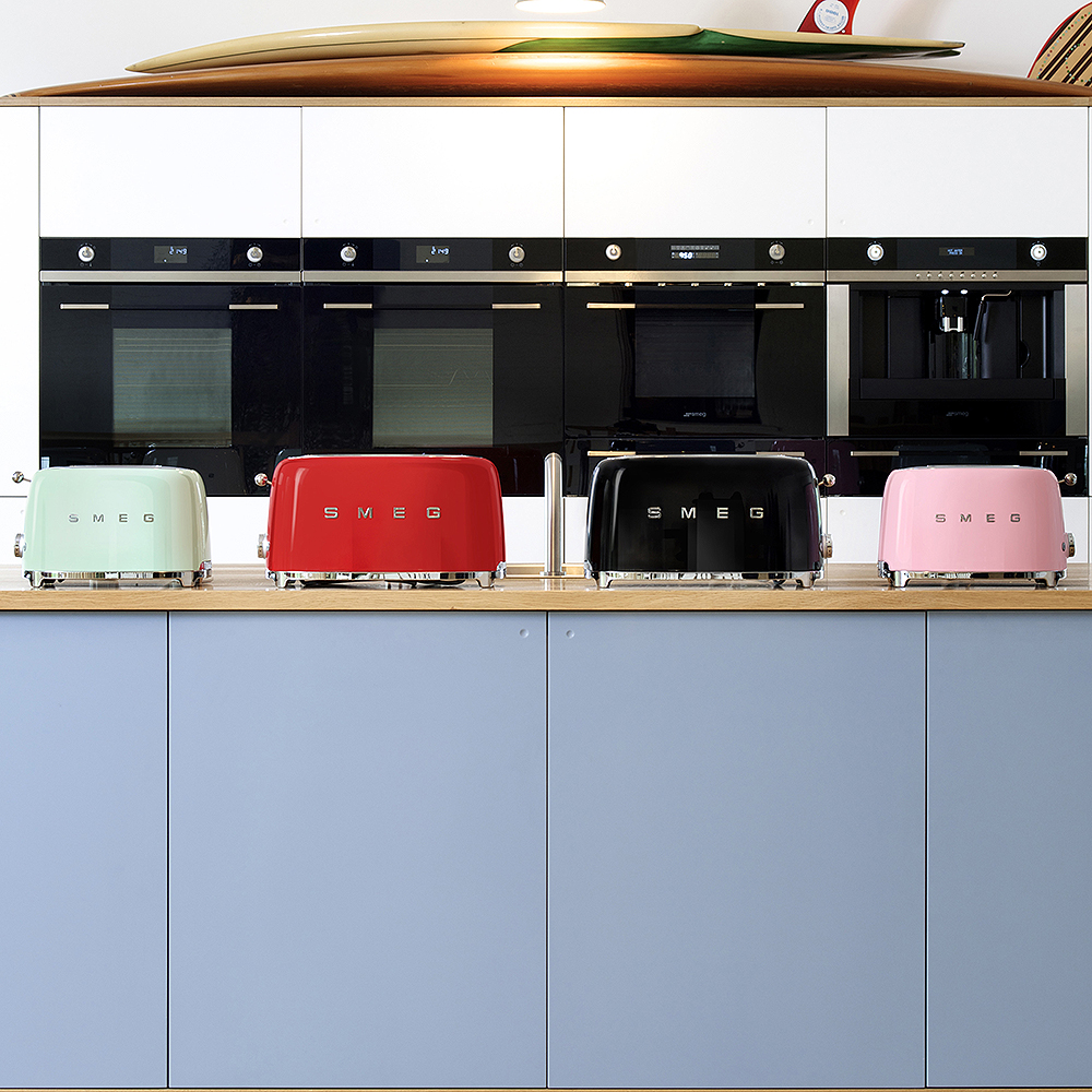 Smeg 50's Style Br&ouml;drost 4 skivor R&ouml;d