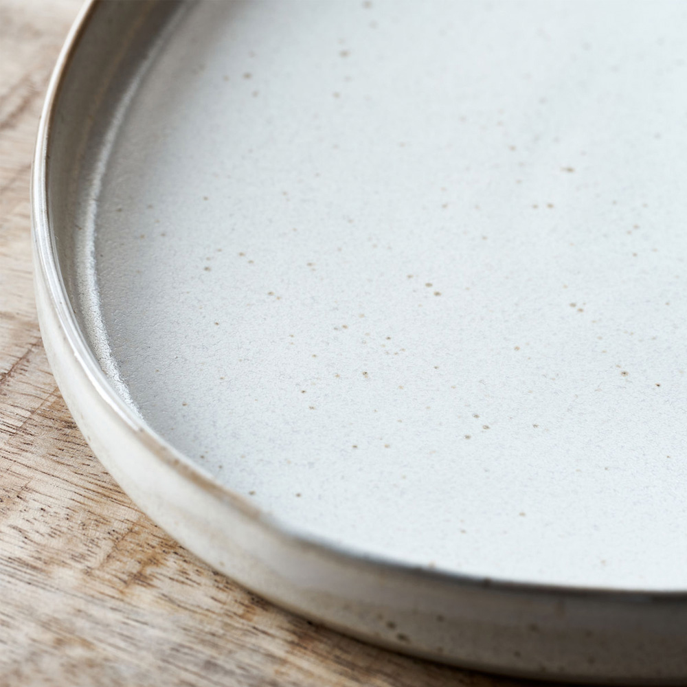 Pion Serveringsfat 31 cm Gr&aring;/Vit