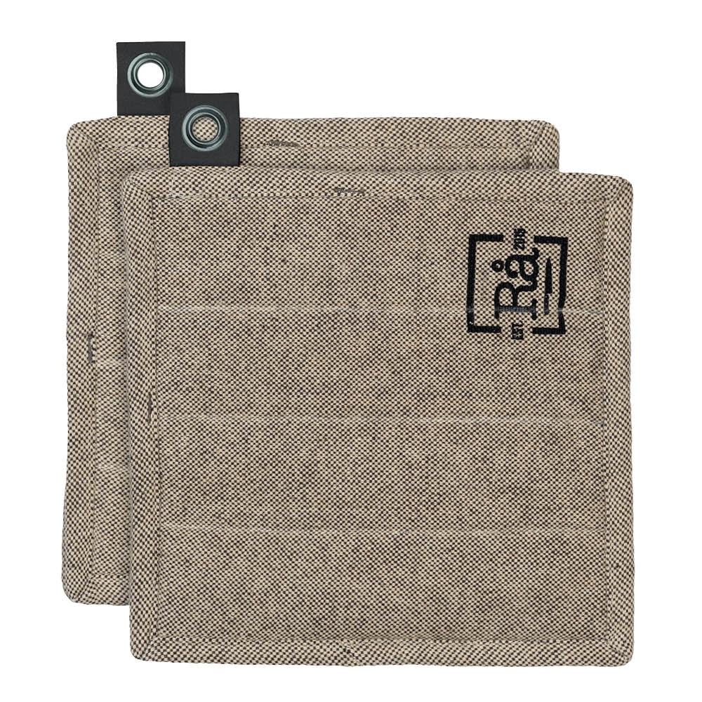 Rå Grytlappar 2-Pack Mörk Grå