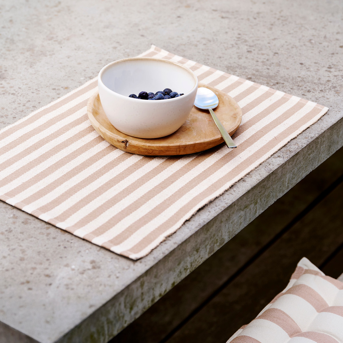 Statement Stripe Bordstablett 33x48 cm 2-pack Beige