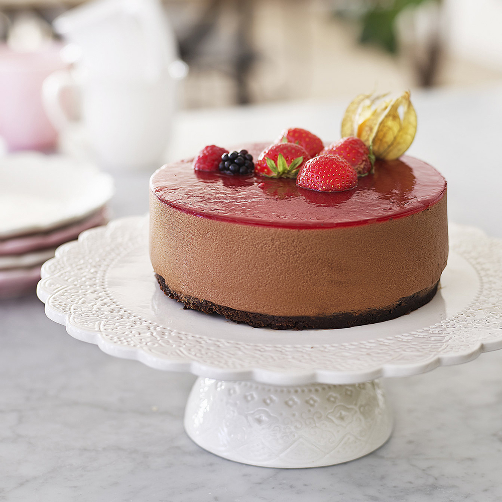 Orient Tårtfat 28 cm Vit