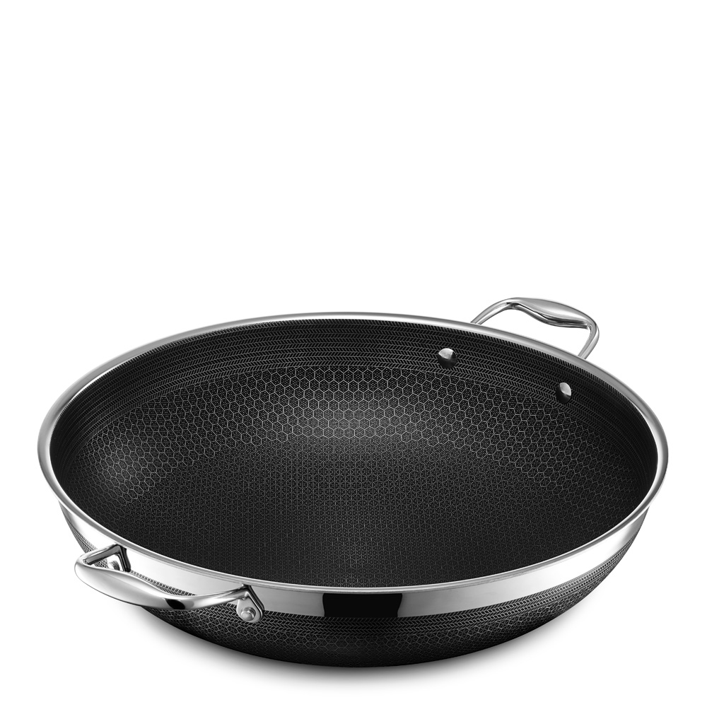 Hybrid Wok med Lock 36 cm SIlver/Svart