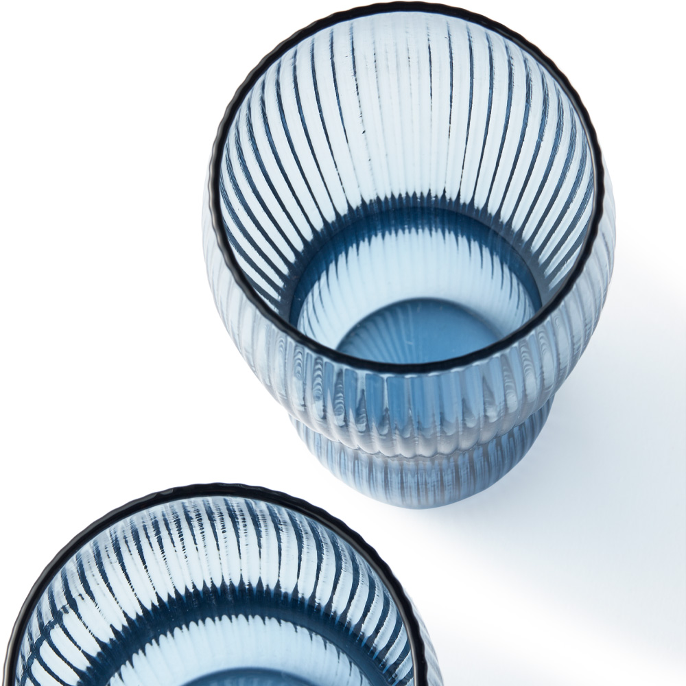 Pum Glas 9 cm 2-pack Blå
