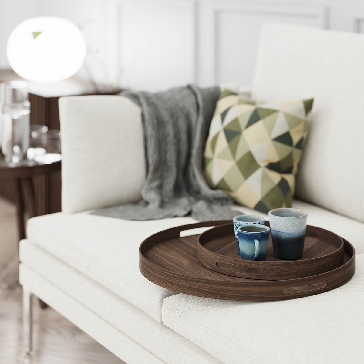 Busboy 308 Serveringsbricka rund 31 cm Valnöt