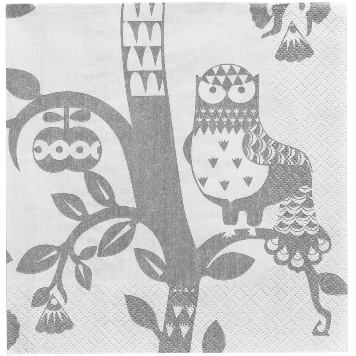 Taika Pappersservett 33x33cm Grå