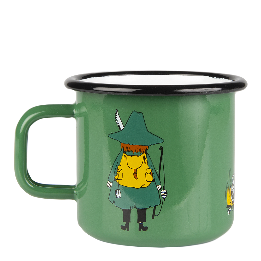 Mumin Emaljmugg Snusmumriken 37 cl Grön
