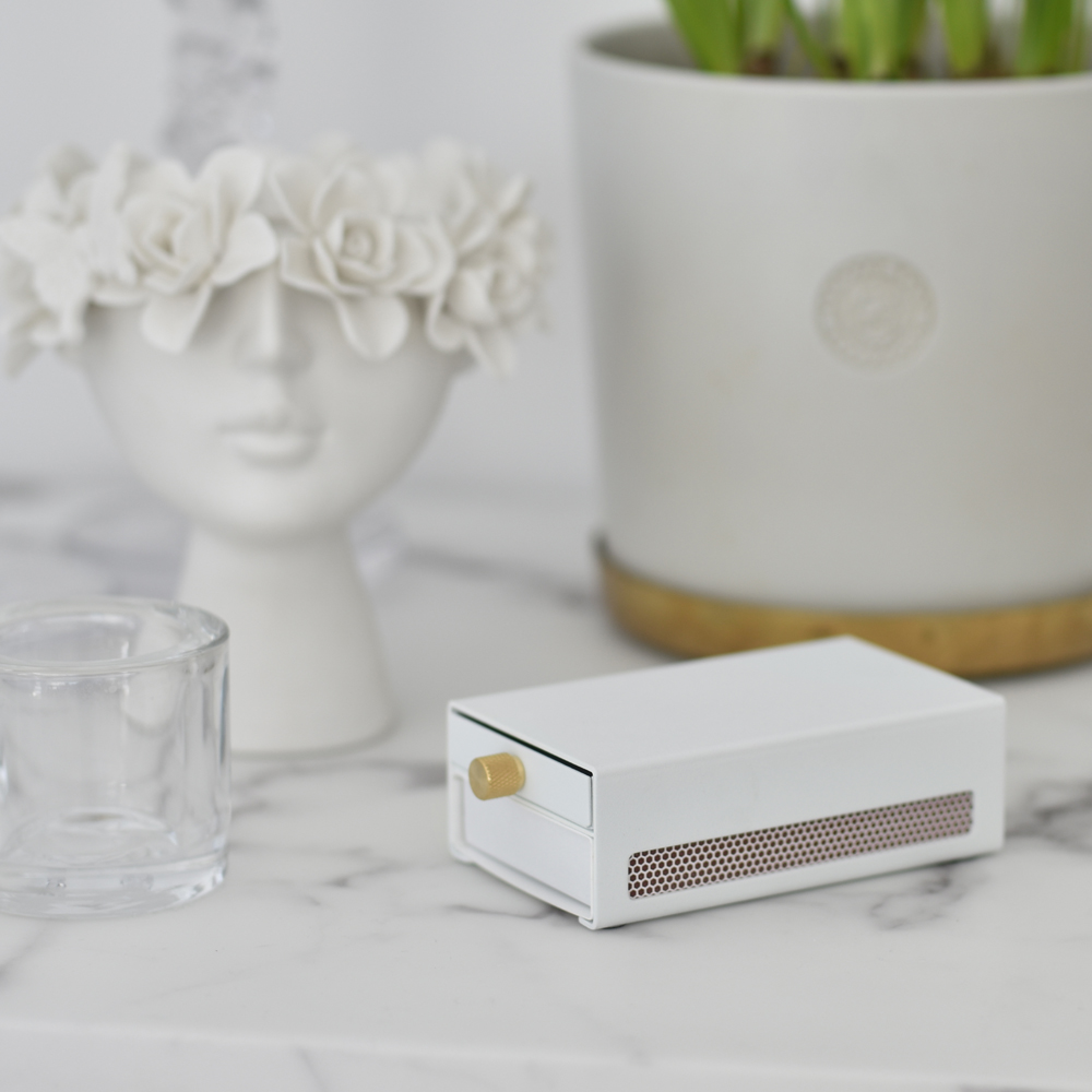 Three Stars Tändsticksfodral Stor Vit