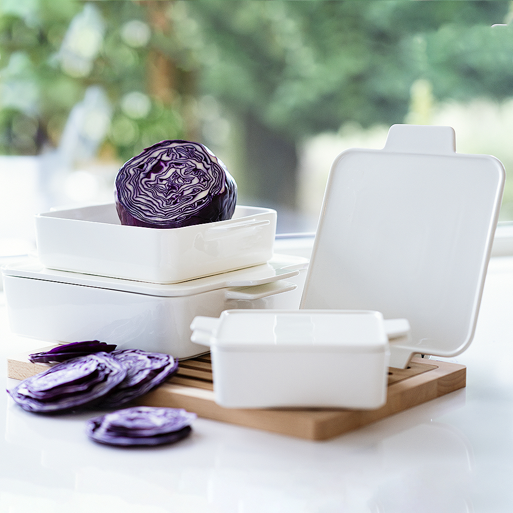 Daily Use Ugnsform med lock 3 delar Vit