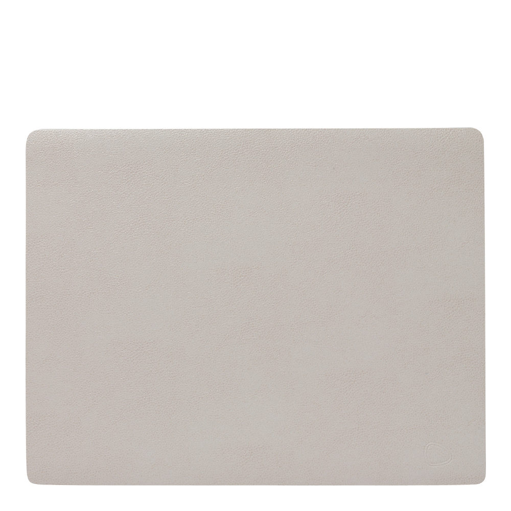 Leather Serene Square Bordstablett L 35x44 cm Cream
