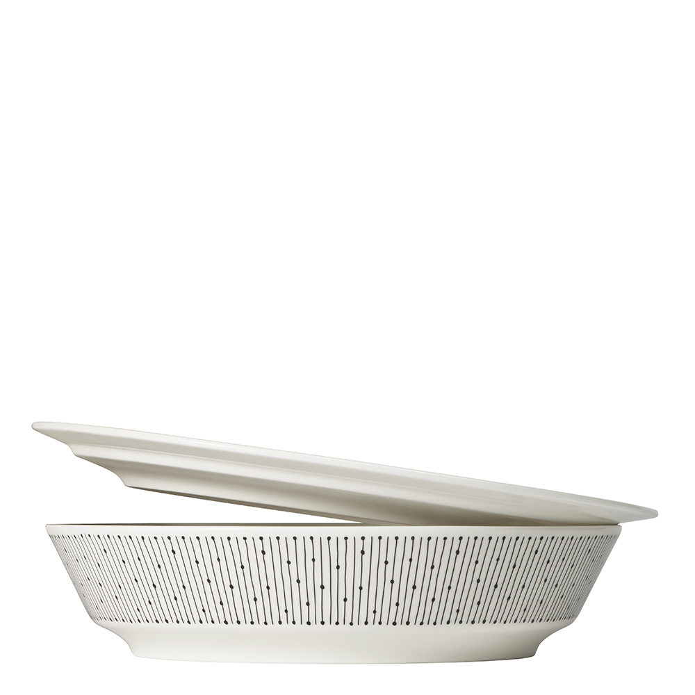 Mainio Sarastus Tallrik Djup 23 cm Vit/Svart