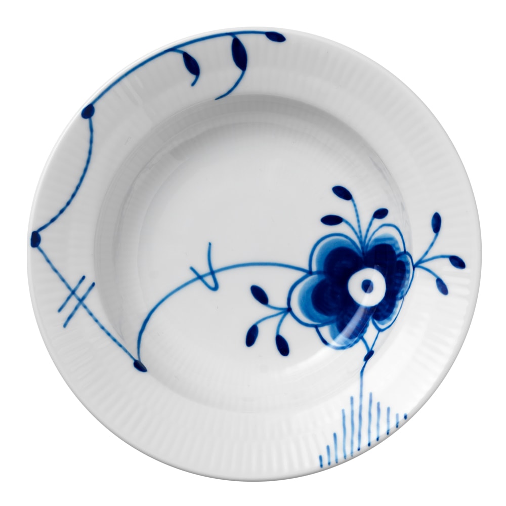 Blue Fluted Mega Tallrik djup 17 cm
