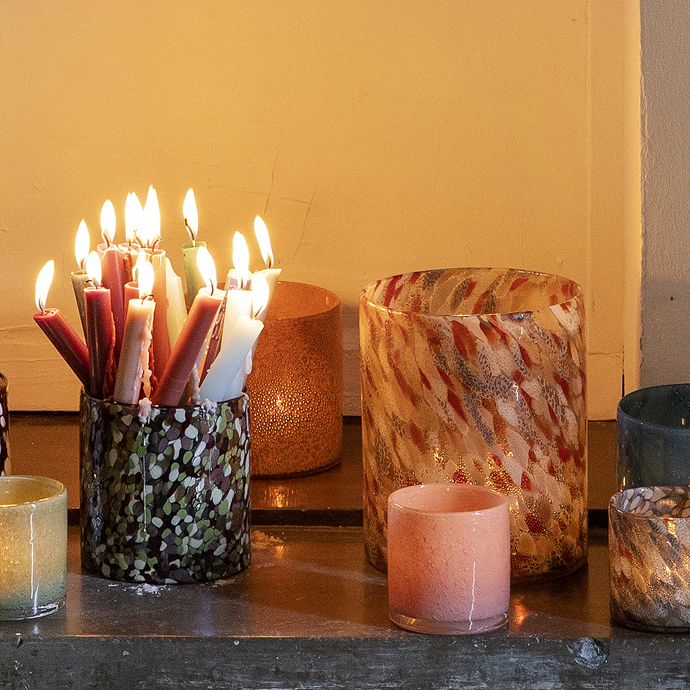 Calore Ljuslykta 10x10 cm Orange