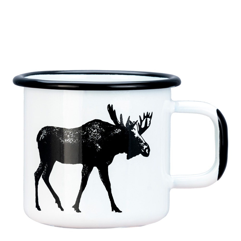 Nordic Emaljmugg Älgen 37 cl Vit