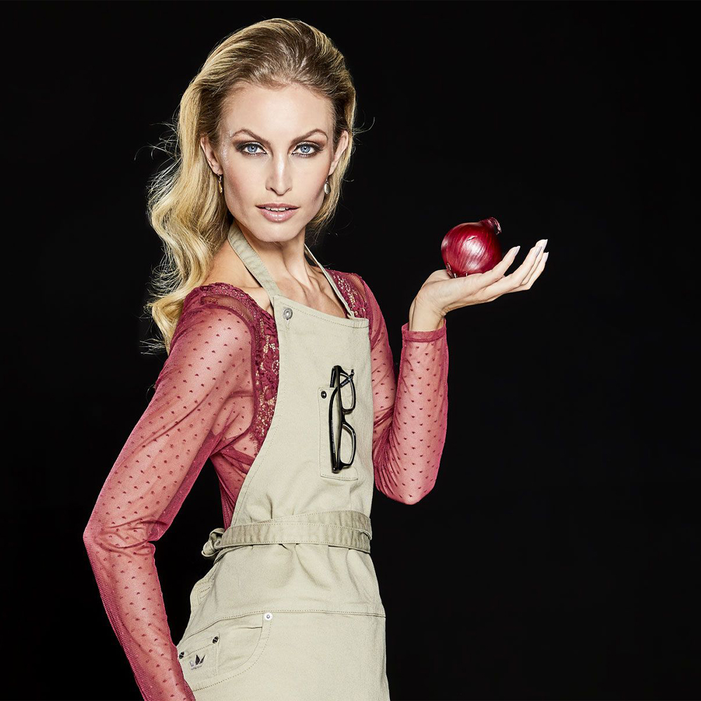 Förkläde Fem Fickor SlimFit Grå/Grön