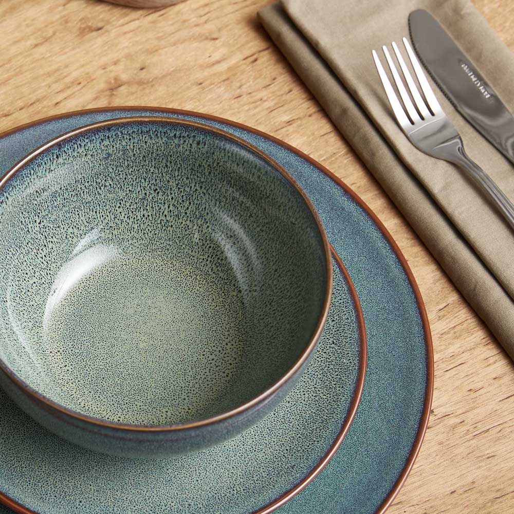 Tallrik 19.5 cm Mes Mörkgrön