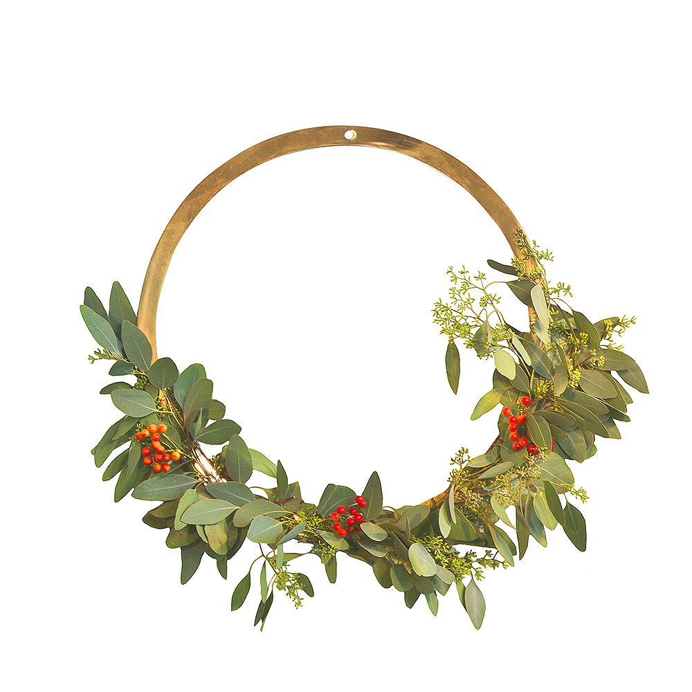 Wreath Krans 20 cm Mässing