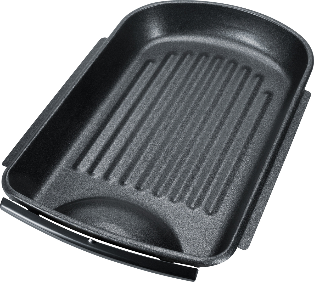 Stående Grill med Lock Svart/Grå