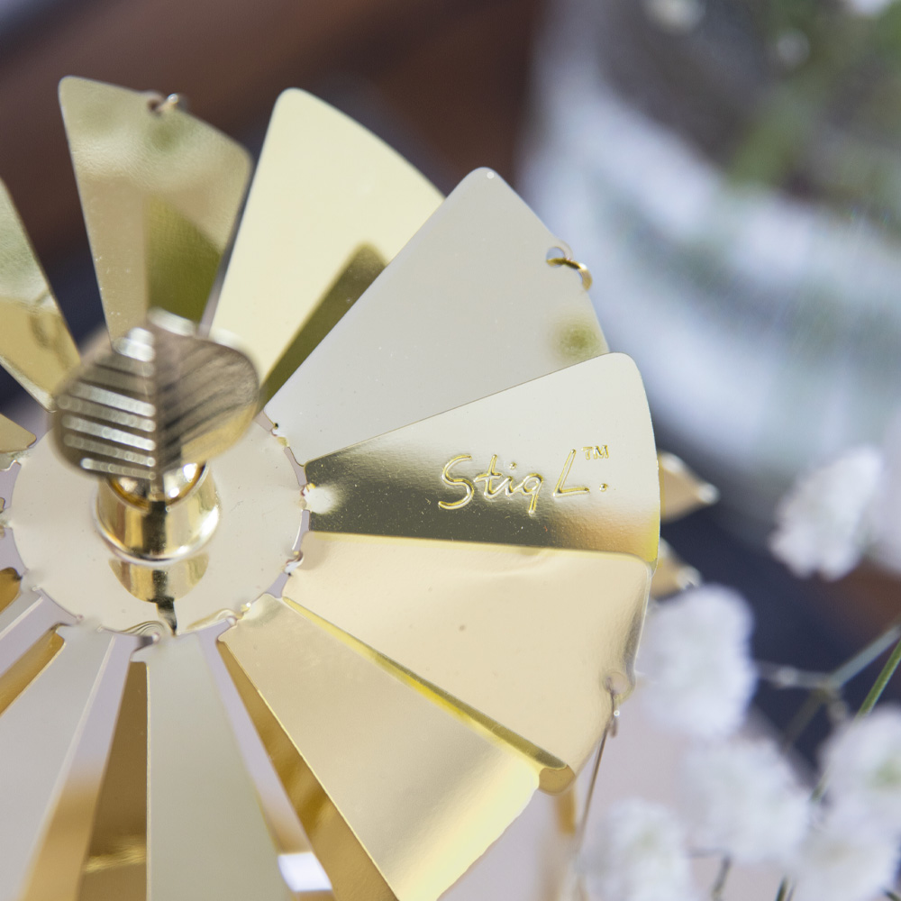 Änglaspel Berså 8x20x8 cm Guldmetall