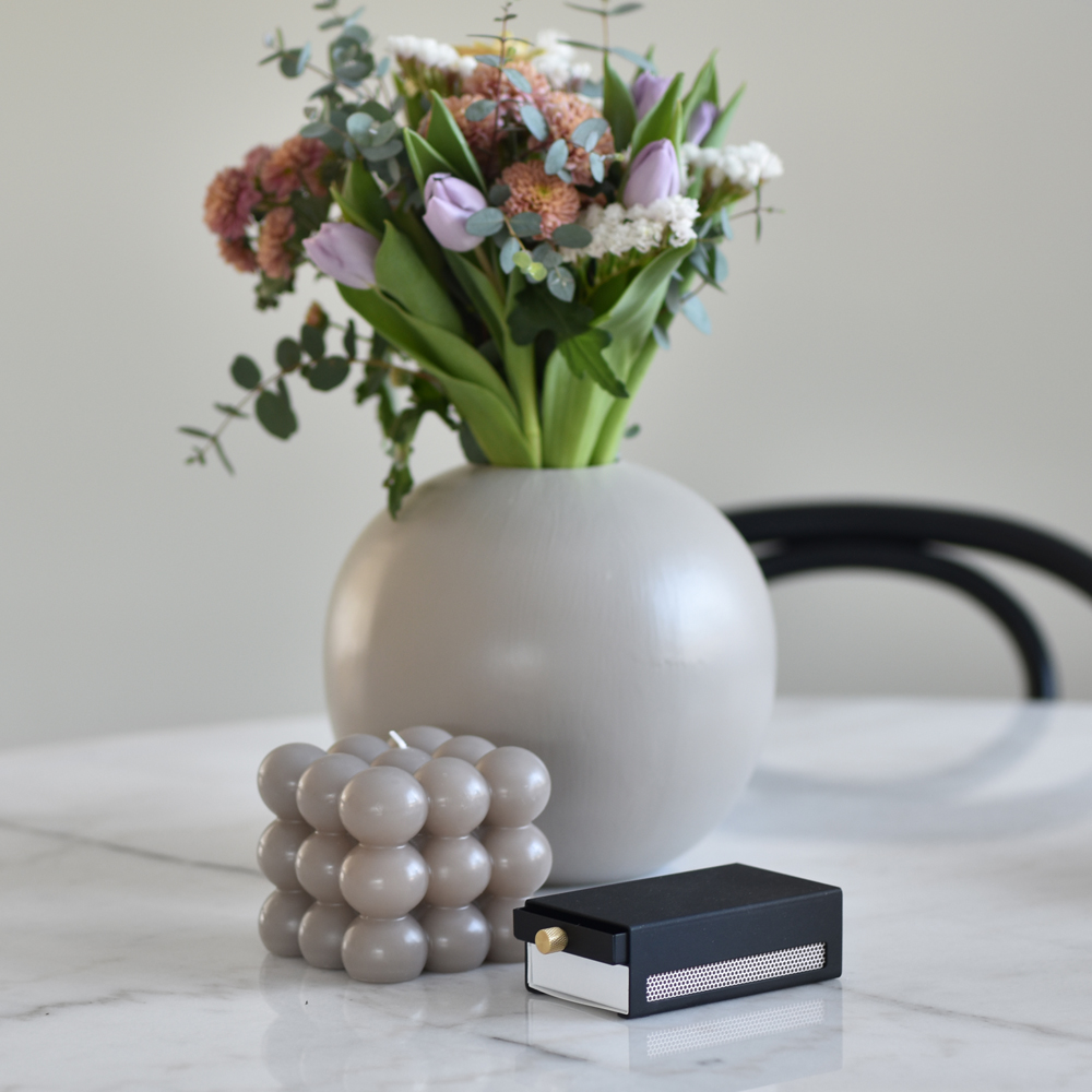 Three Stars Tändsticksfodral Stor Svart