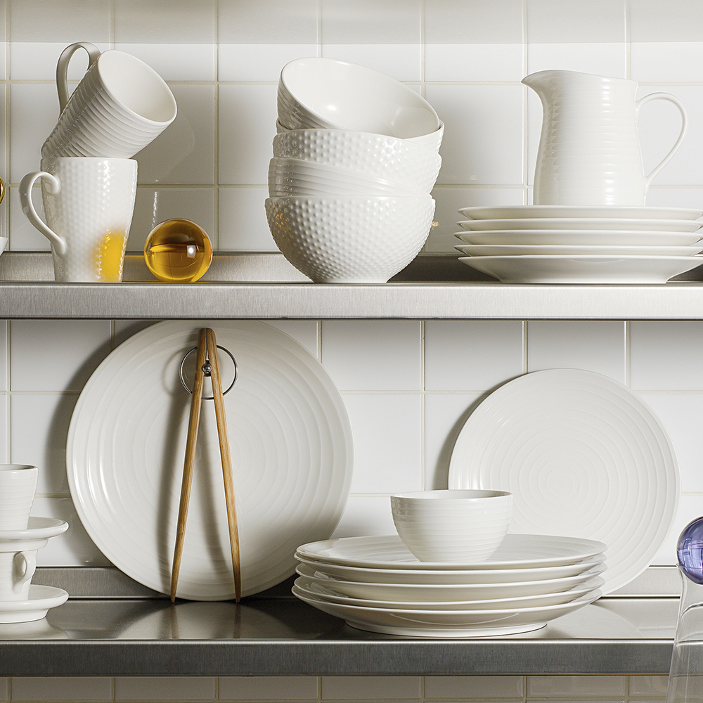 Blond Skål 30 cl stripe Vit