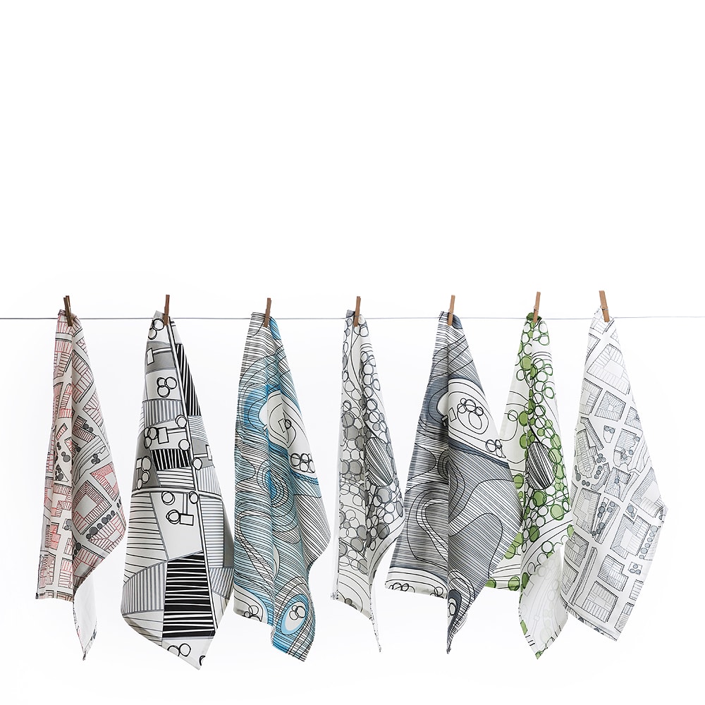 Sweden from Above Kökshandduk Archipelago 50x70 cm Grå