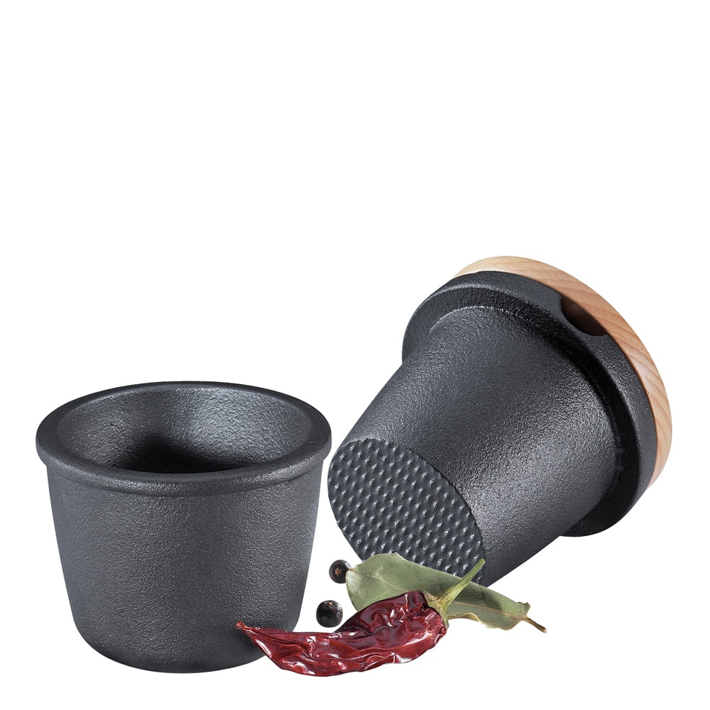 Mortel / Burk med trälock 2-pack