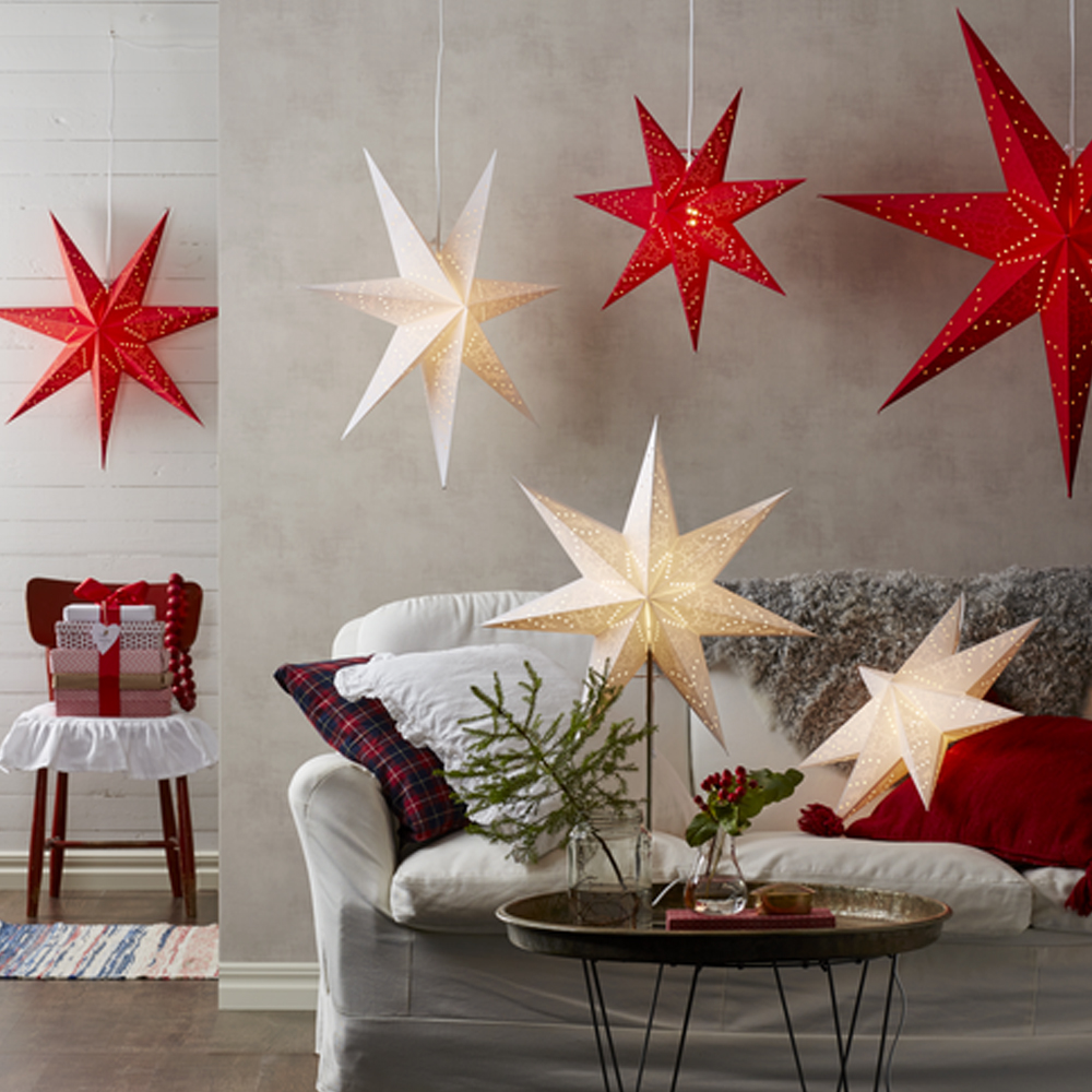 Sensy Pappersstjärna 54 cm Röd