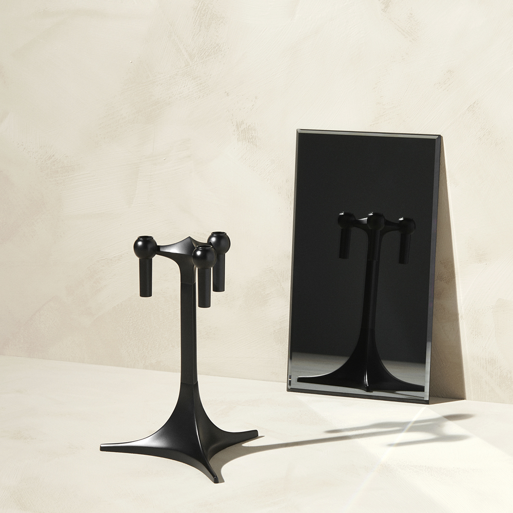 Stoff Nagel Fot 23x17 cm Svart