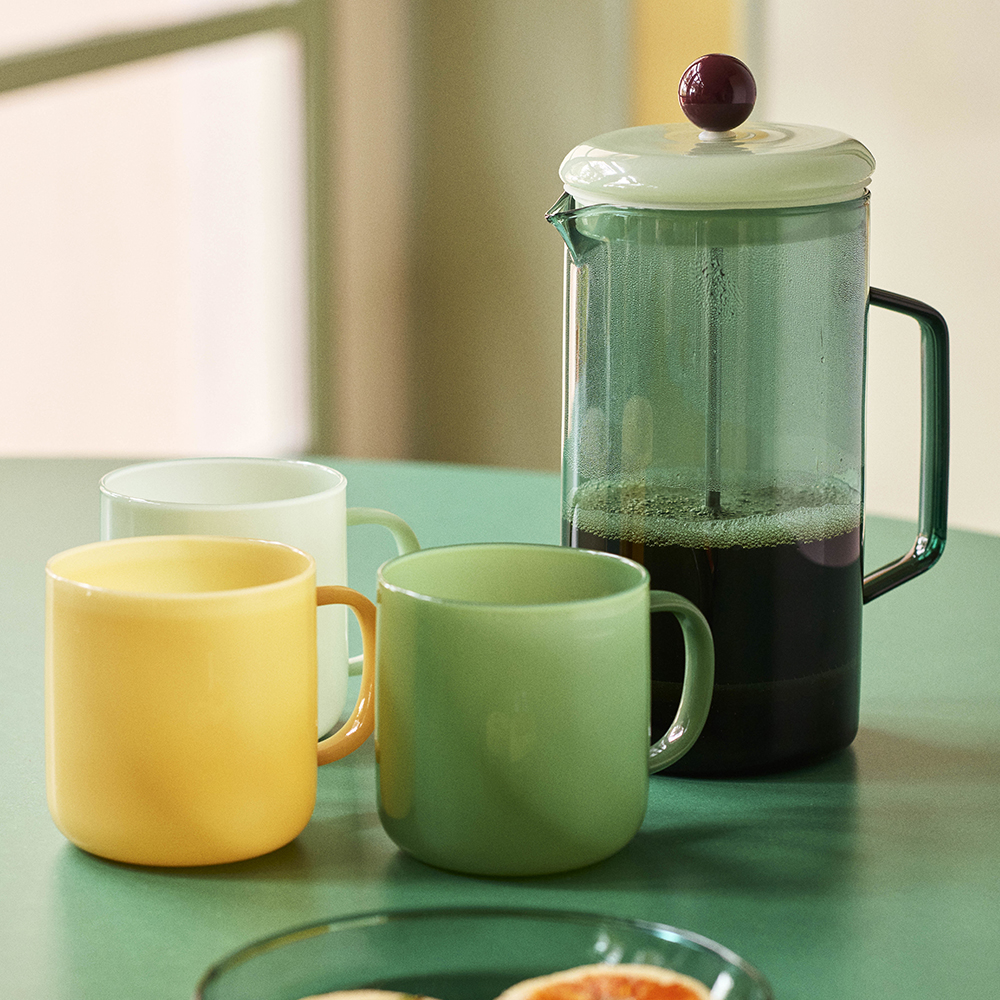 Sowden Borosilikat Pressobryggare 1 L Turkos/Grön