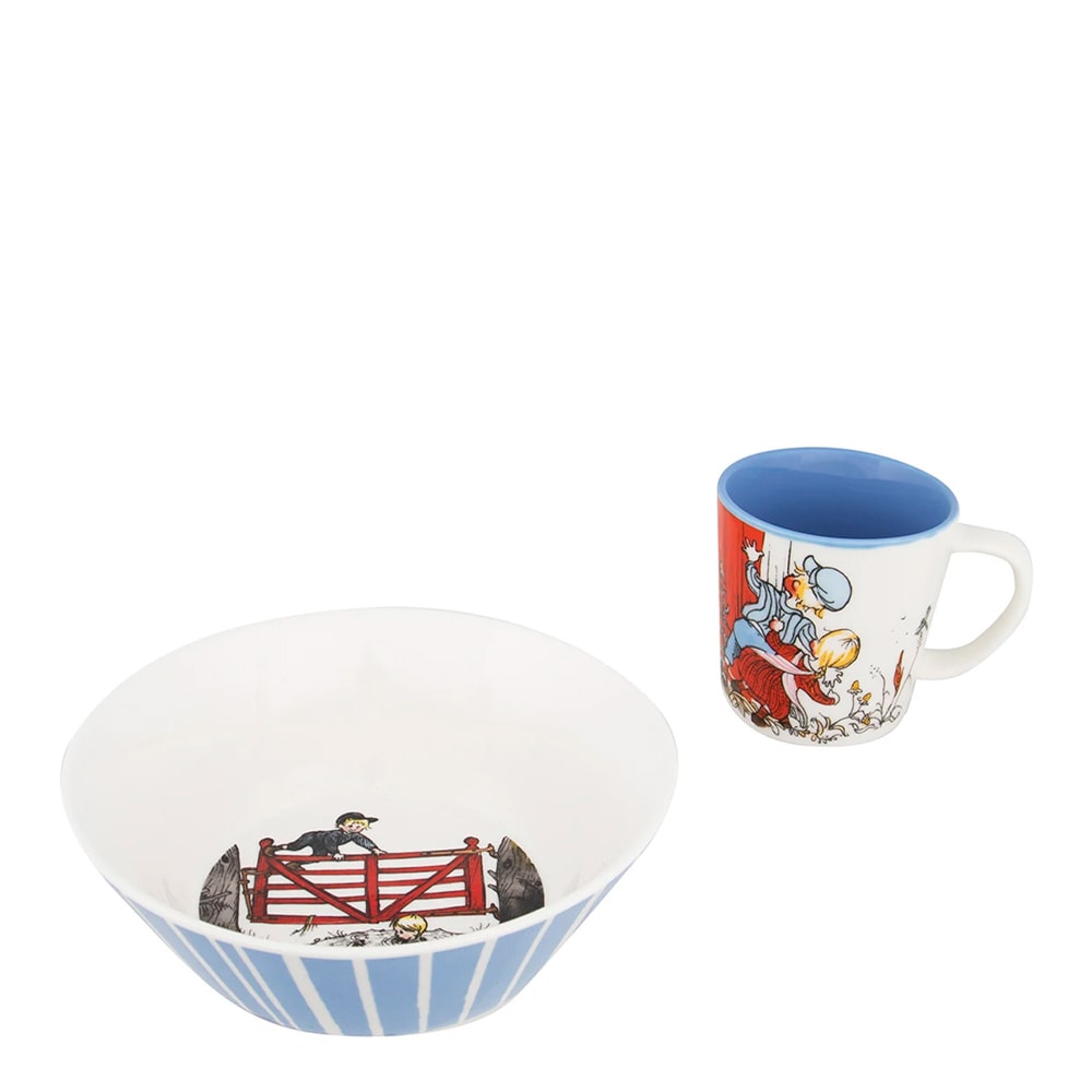 Barnservis Emil Blå