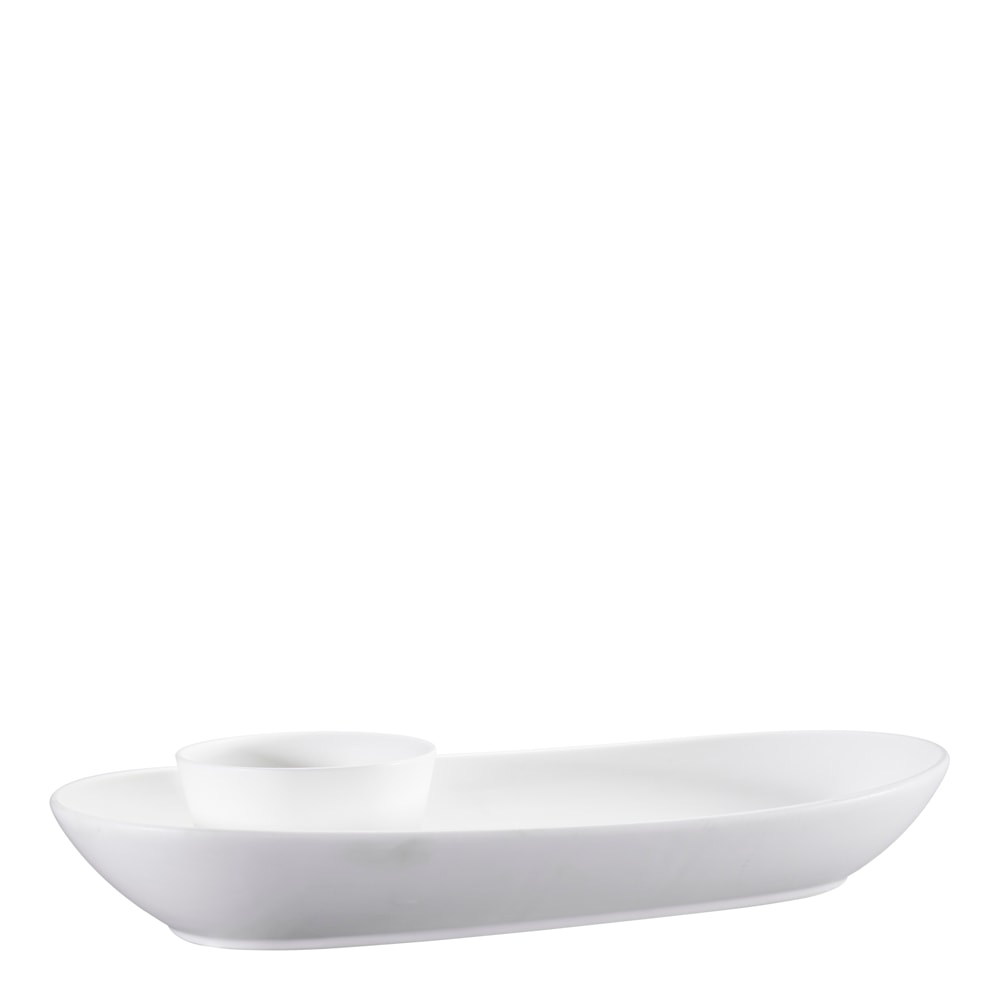 Nor Tapasfat 44,5 cm med dipskål Matt vit