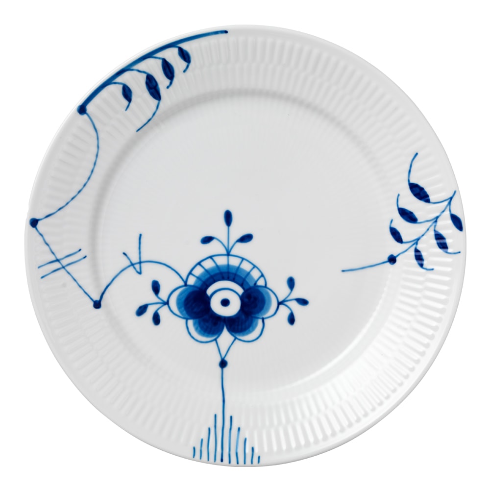 Blue Fluted Mega Tallrik flat 27 cm dekor 6