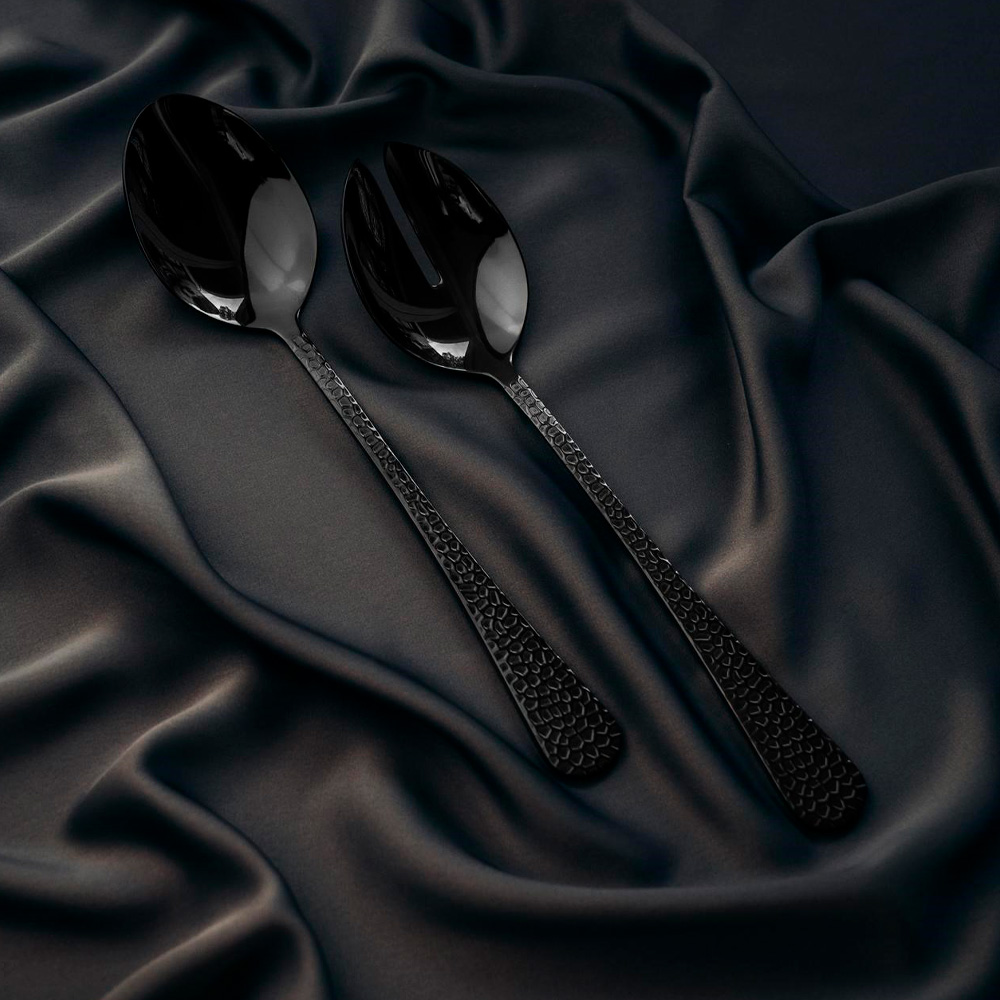 Frost Salladsbestick Svart