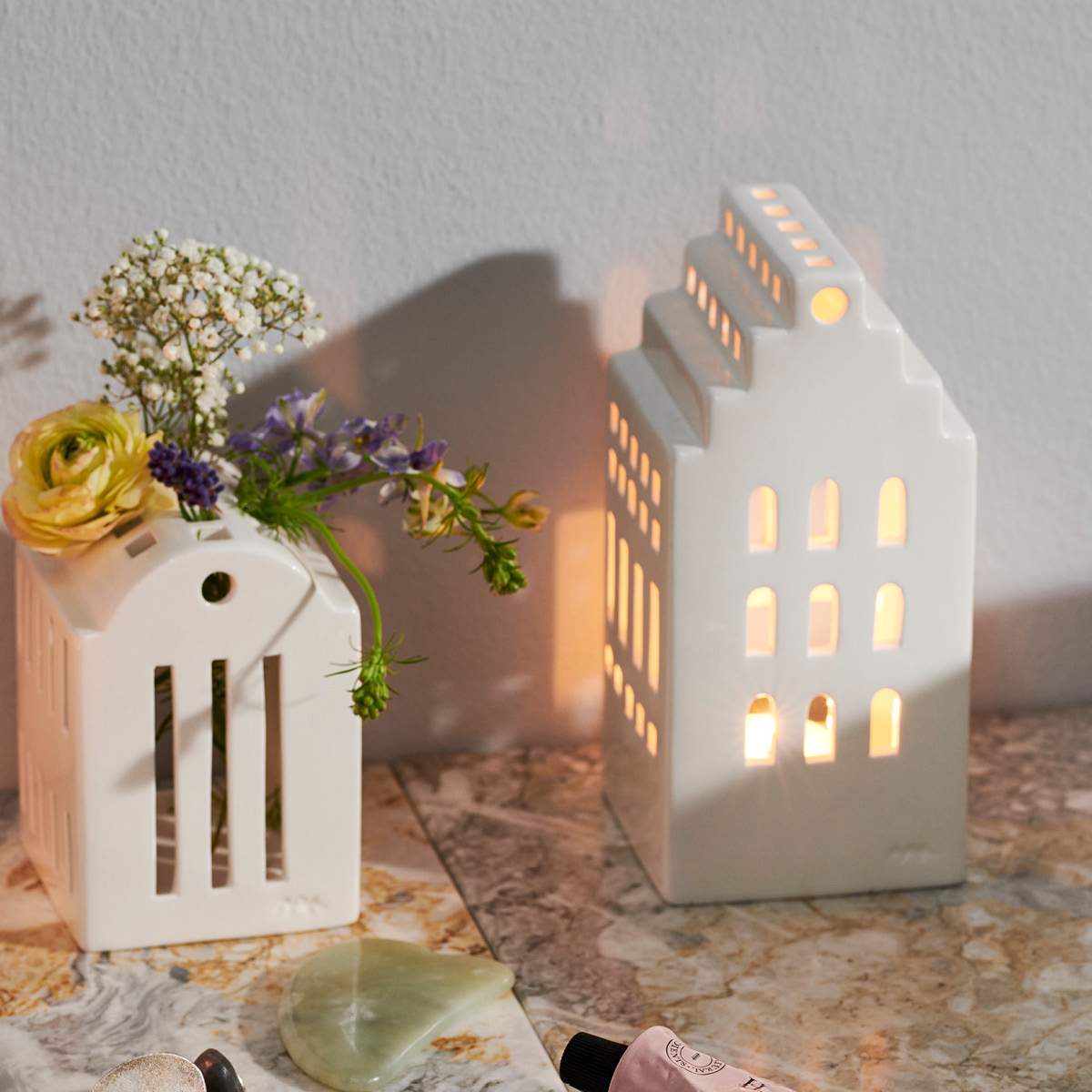 Urbania Ljuslykta Manor 17 cm Vit