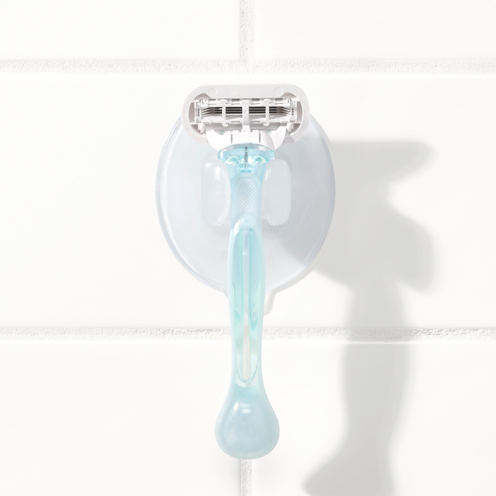 Rakhyvelhållare med sugkopp Klar