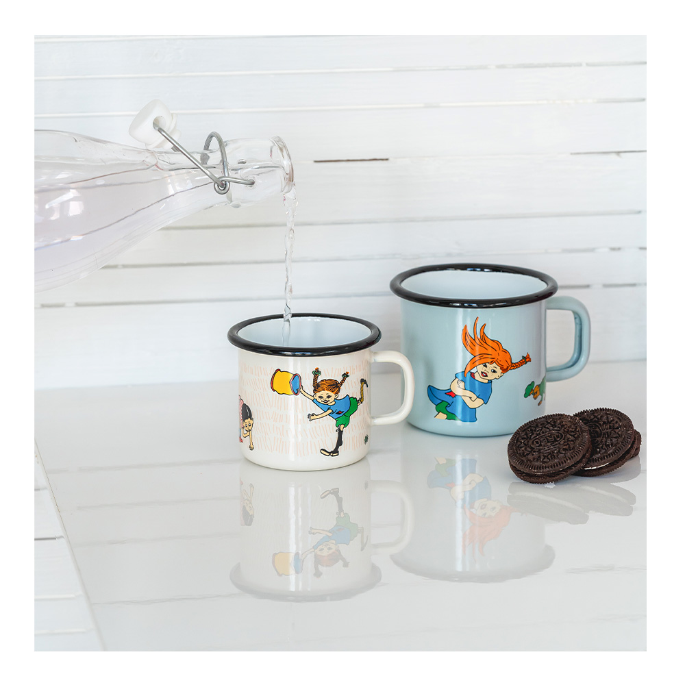 Pippi Långstrump Emaljmugg Spunkjakt 25 cl