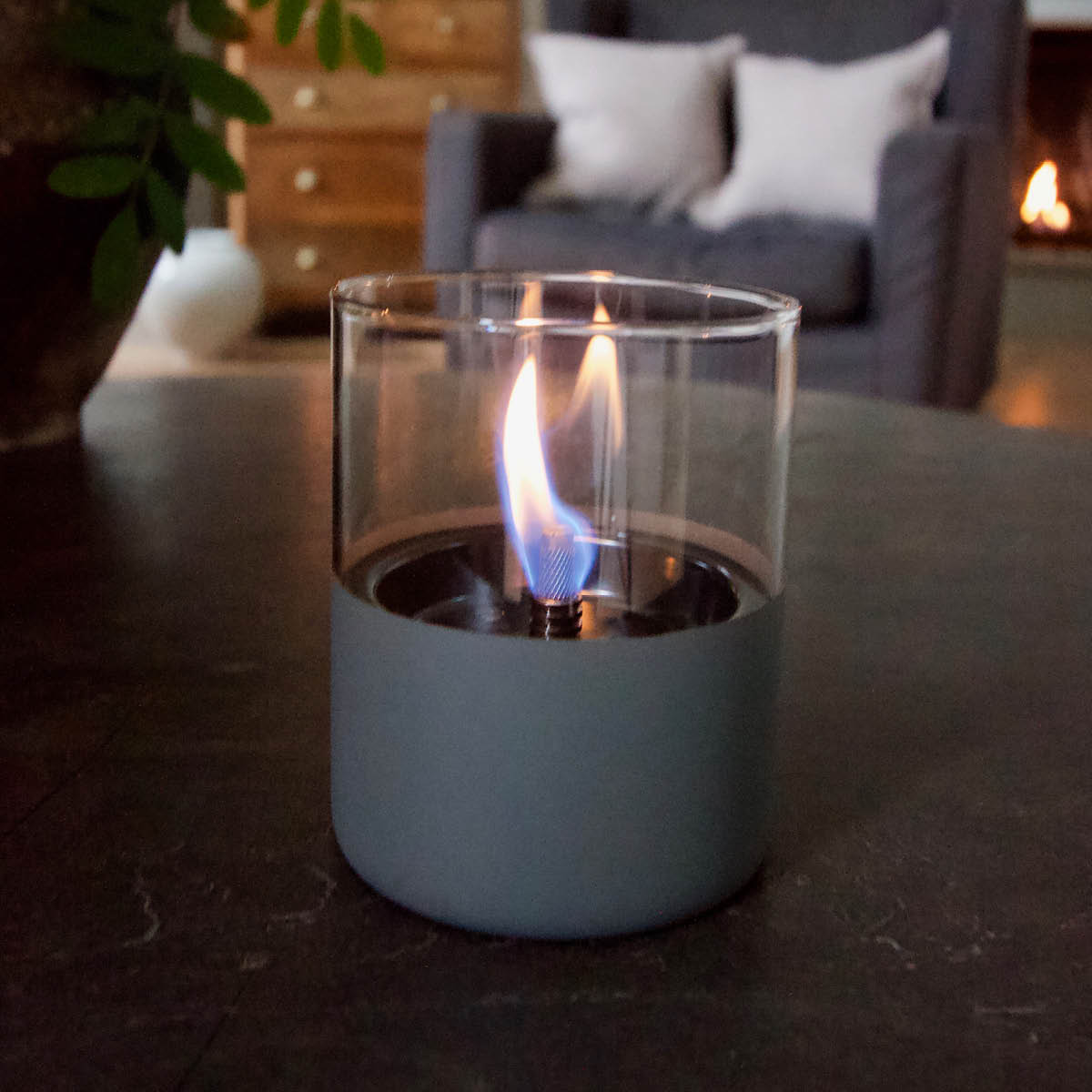 Lilly Lykta 10 cm Mörkgrå