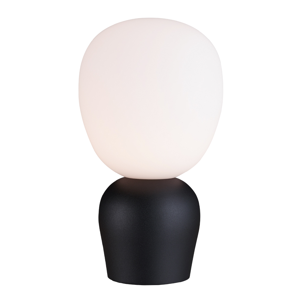 Buddy Bordslampa 18,4 cm Svart Struktur/Opal Glas