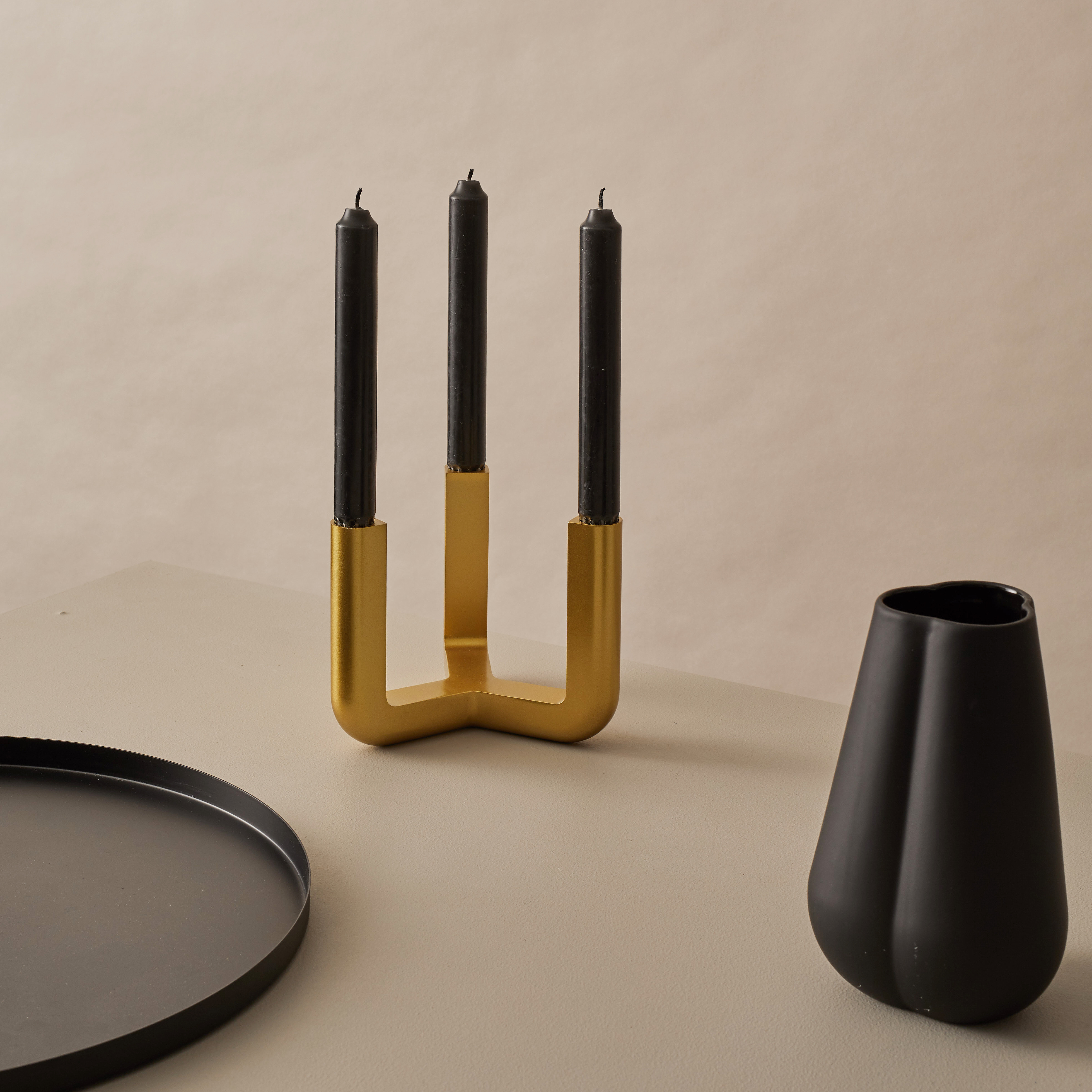 Lu Ljusstake 3 armar Mässing