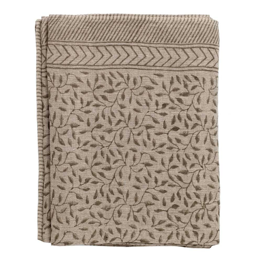 Leaf Bordsduk Lin 150x350 cm Grå/Natur