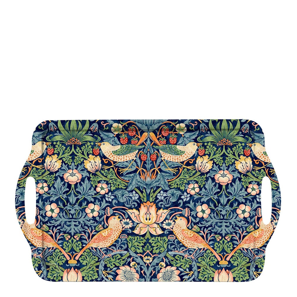 Strawberry Thief Bricka med handtag 48x29,5 cm Blå