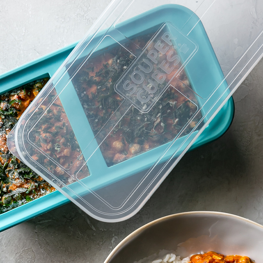 Matförvaring och Lock Silikon 2-cup 2x500 ml 2-pack Blå