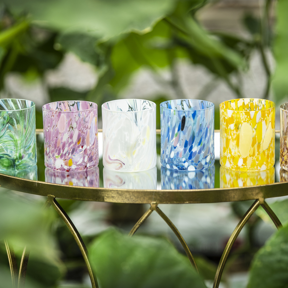 Swirl Ljuslykta 9 cm Vit