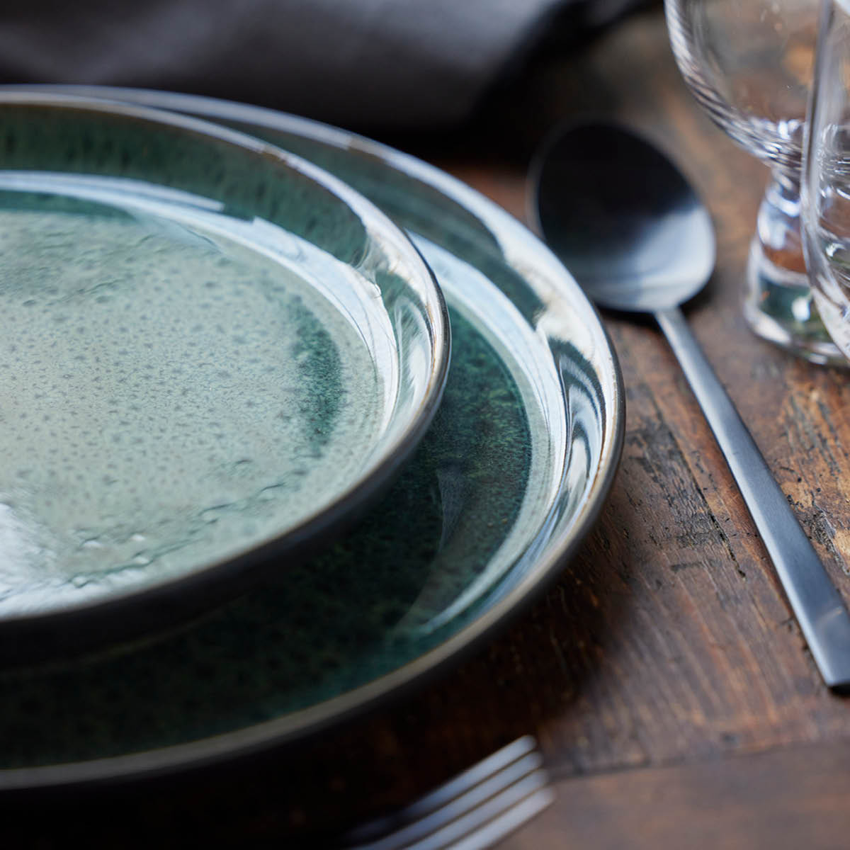 Tallrik Gastro 21 cm Svart/Gr&ouml;n