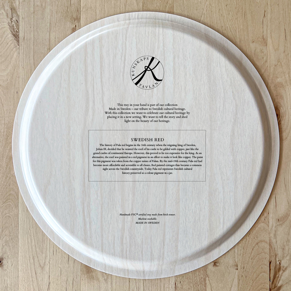 Bricka Rund 31 cm Swedish Red
